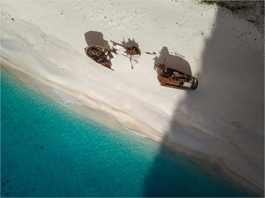 Detail Aerial Shipwreck From Above Number 17