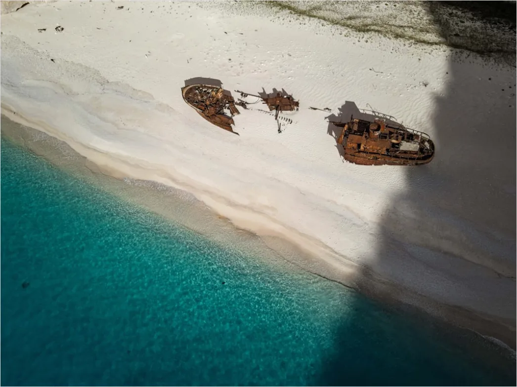 Detail Aerial Shipwreck From Above Number 18