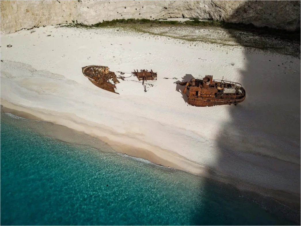 Detail Aerial Shipwreck From Above Number 6