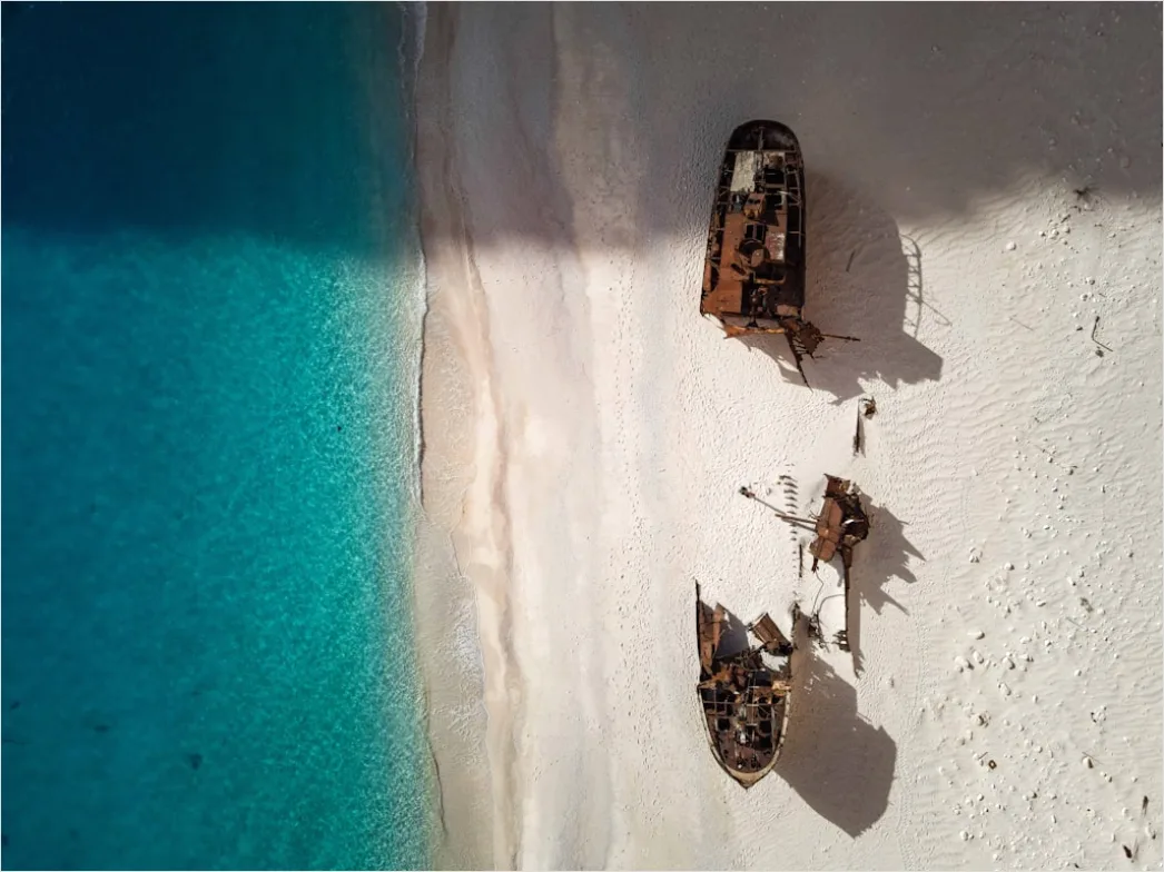 Detail Aerial Shipwreck From Above Number 9
