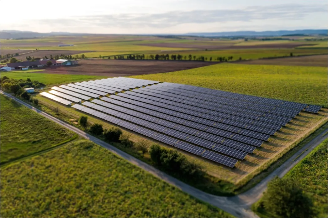 Detail Aerial Solar Farm From Above Number 2