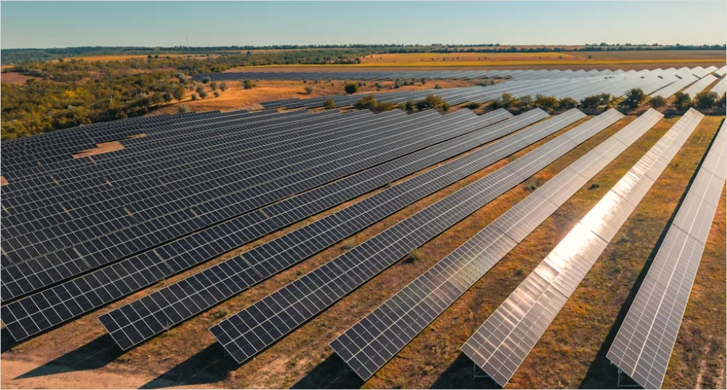 Detail Aerial Solar Farm From Above Number 11