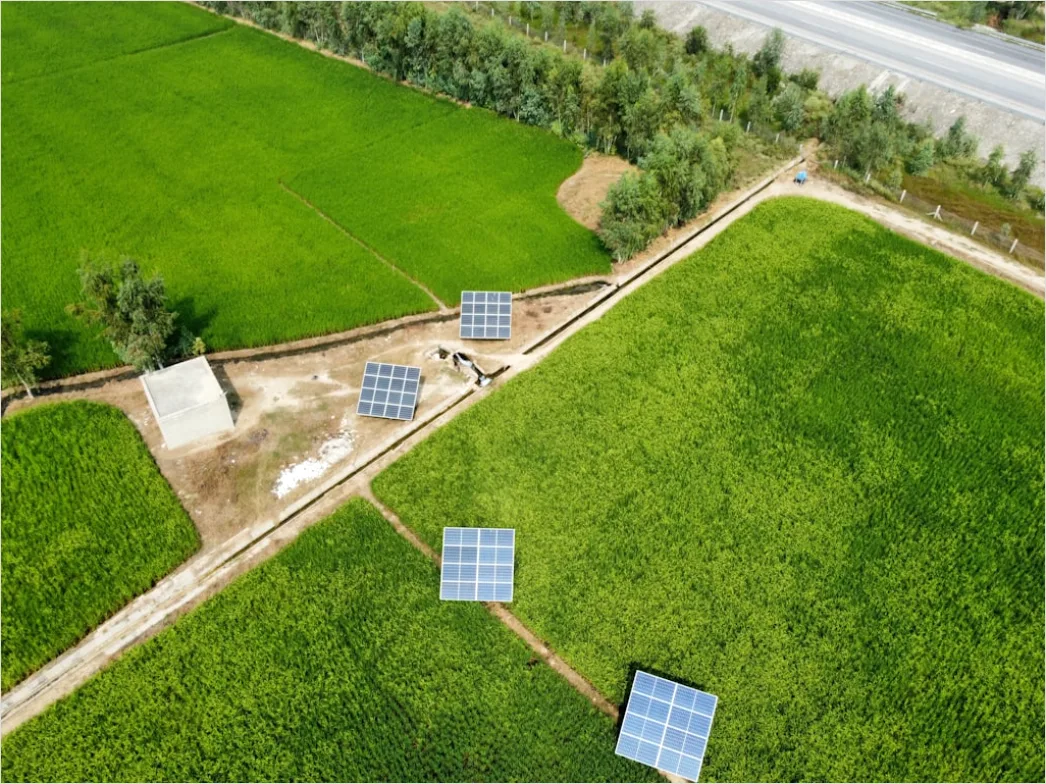 Detail Aerial Solar Farm From Above Number 12