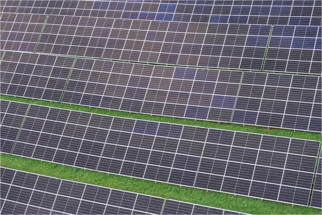 Detail Aerial Solar Farm From Above Number 14