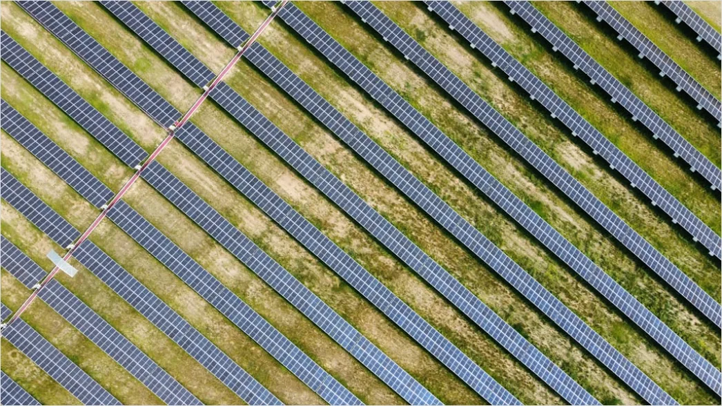 Detail Aerial Solar Farm From Above Number 17