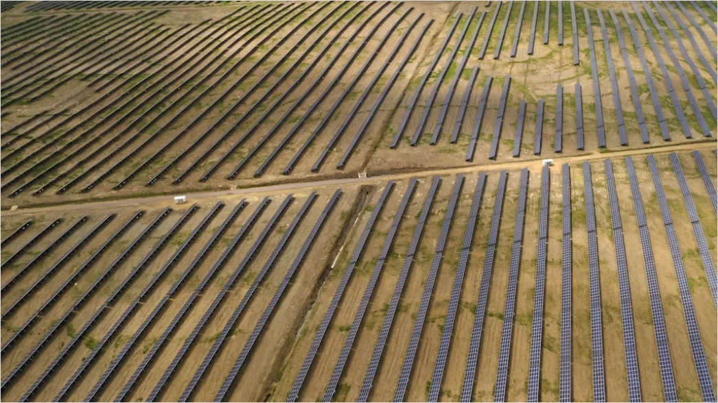 Detail Aerial Solar Farm From Above Number 18
