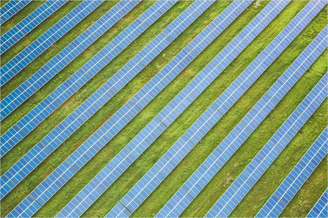 Detail Aerial Solar Farm From Above Number 4