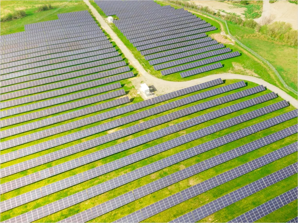 Detail Aerial Solar Farm From Above Number 5