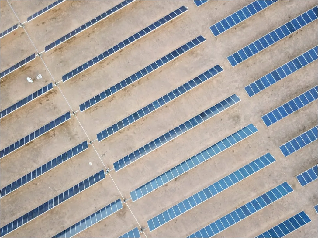 Detail Aerial Solar Farm From Above Number 8