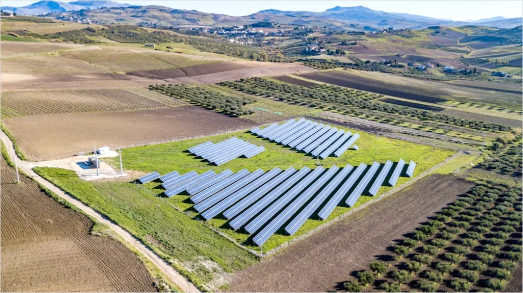 Detail Aerial Solar Farm From Above Number 10