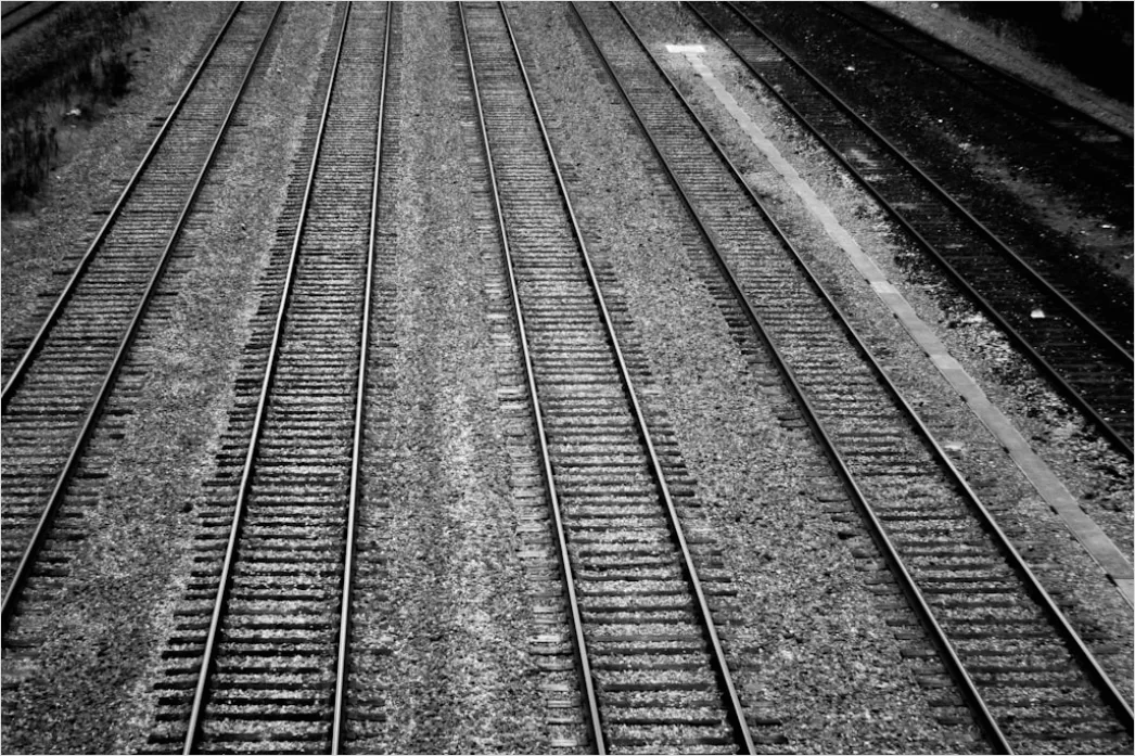 Aerial Train Tracks From Above 003a