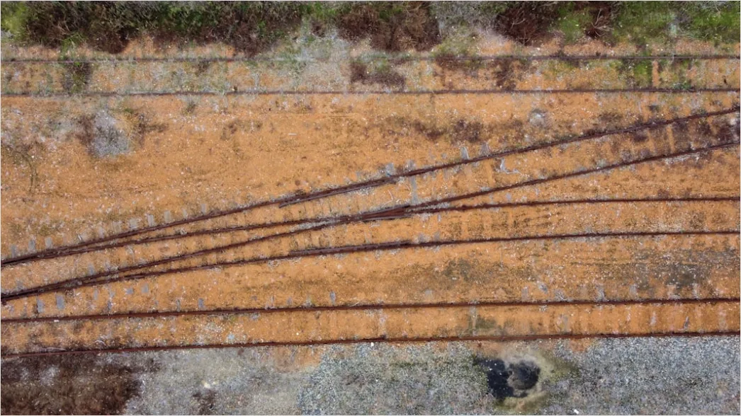 Detail Aerial Train Tracks From Above Number 2