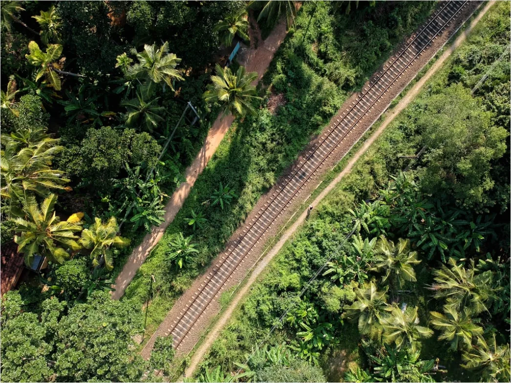 Detail Aerial Train Tracks From Above Number 14