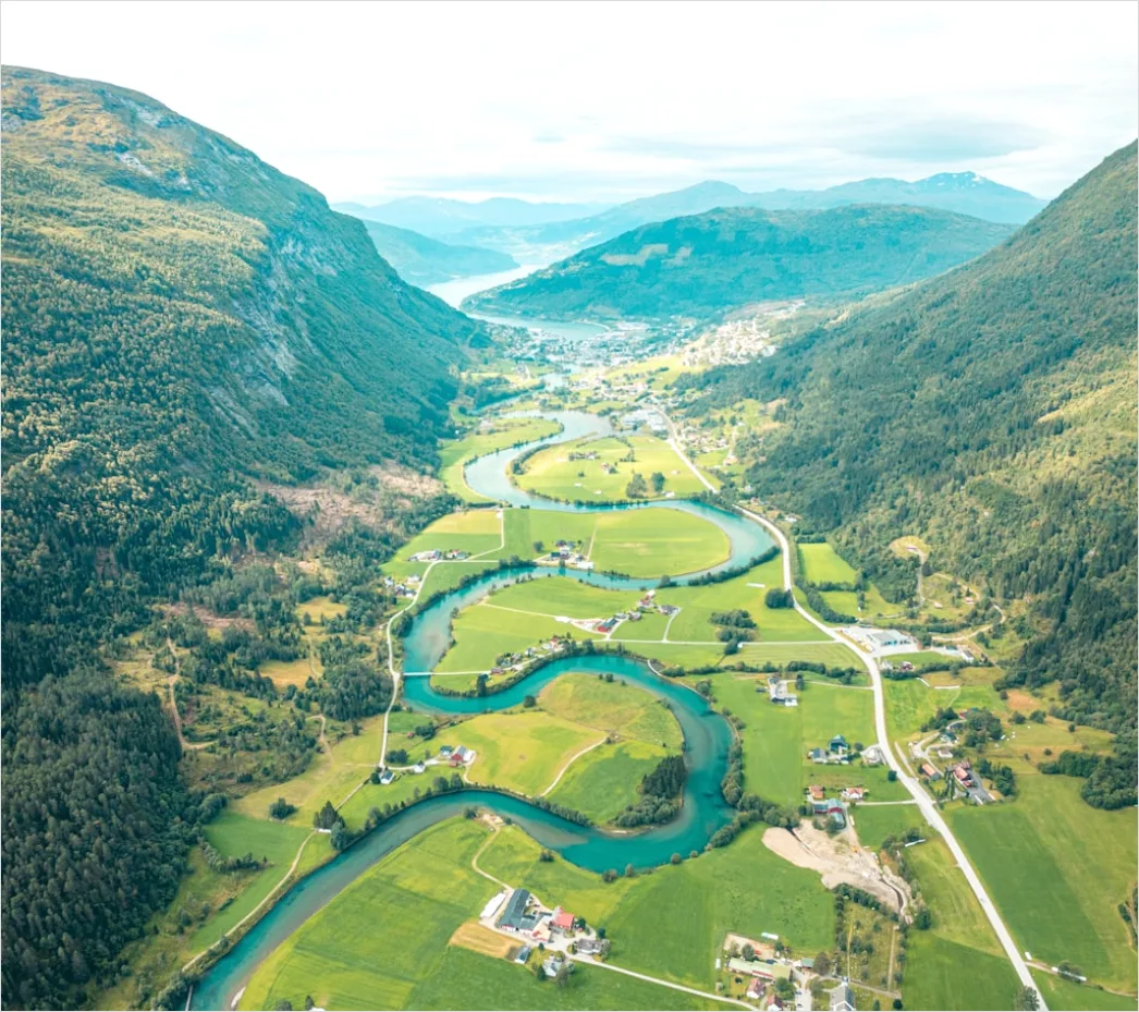 Detail Aerial Valley From Above Number 4