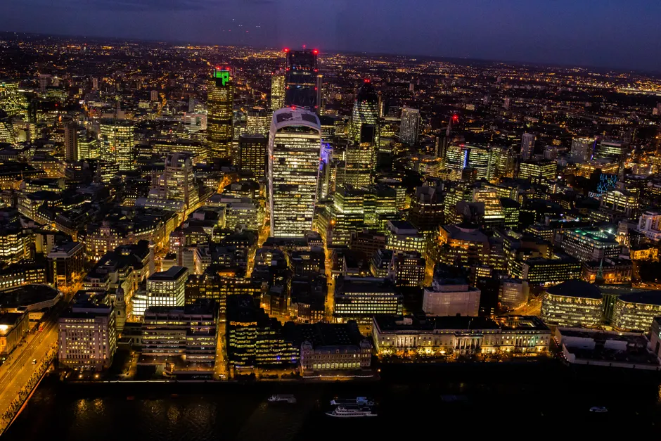 Detail Aerial View City Lights Number 13