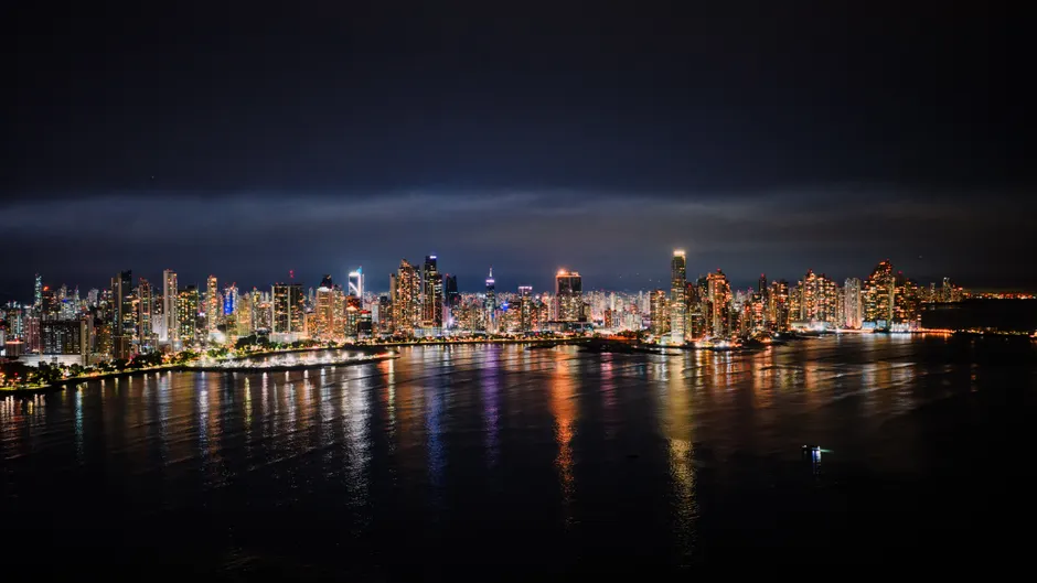 Detail Aerial View City Lights Number 14