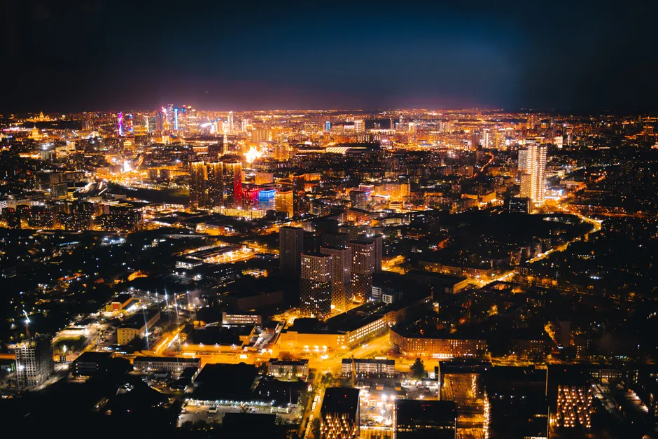 Detail Aerial View City Lights Number 18