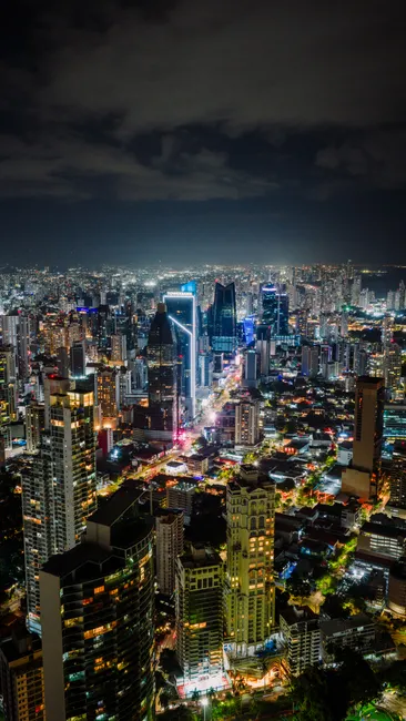 Detail Aerial View City Lights Number 20