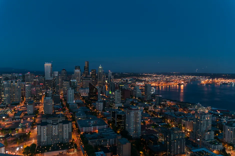 Detail Aerial View City Lights Number 5