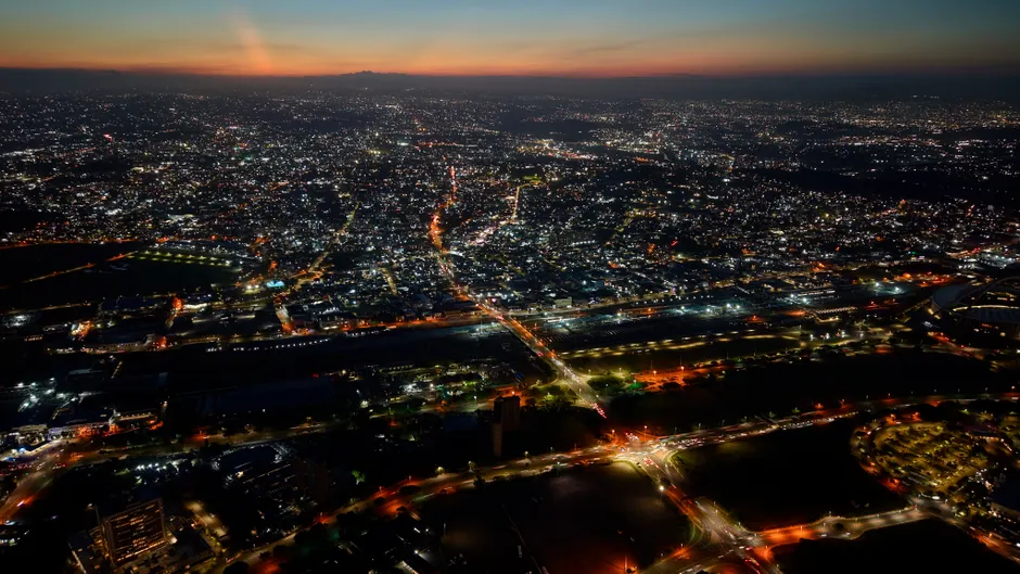 Detail Aerial View City Lights Number 6