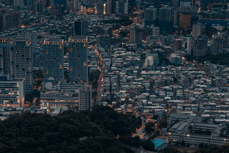 Detail Aerial View City Lights Number 7