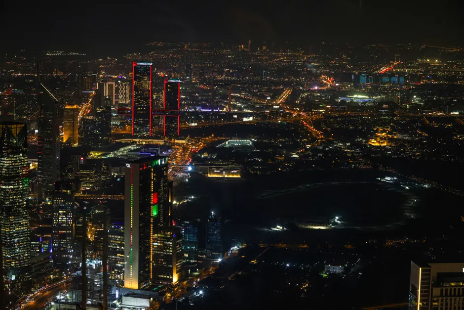 Detail Aerial View City Lights Number 10