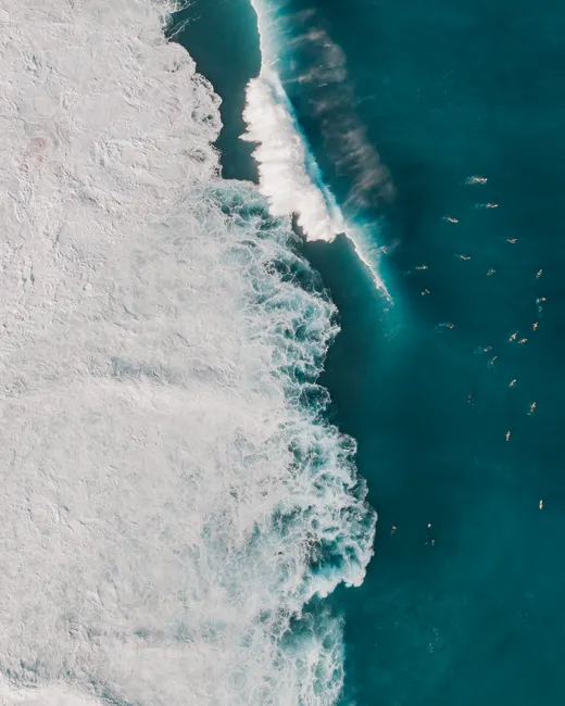 Detail Aerial View Ocean Waves Number 8