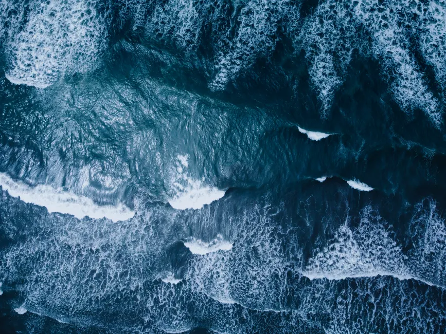 Detail Aerial View Ocean Waves Number 10