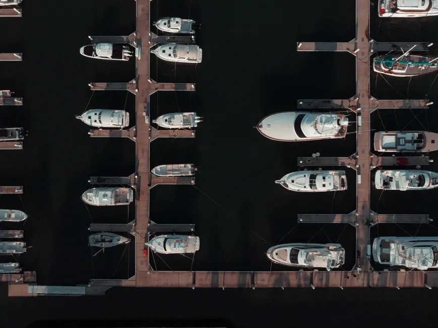 Detail Aerial View Of Boats Number 2