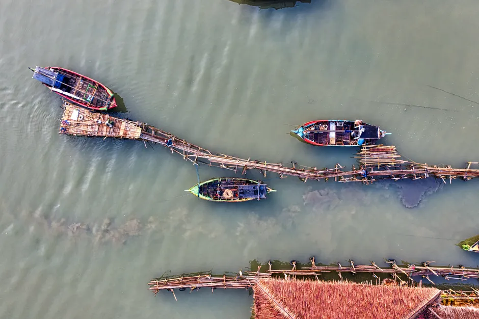 Detail Aerial View Of Boats Number 14