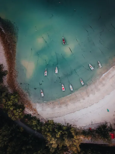 Detail Aerial View Of Boats Number 16