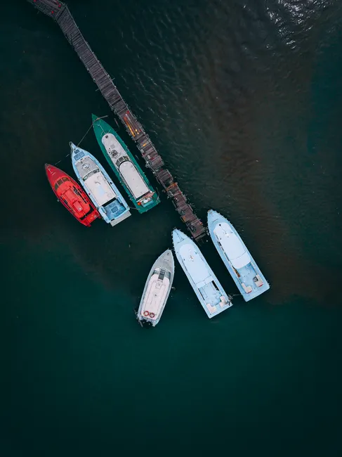 Detail Aerial View Of Boats Number 3