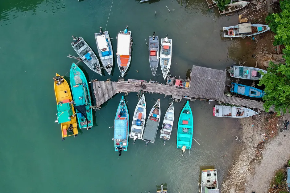 Detail Aerial View Of Boats Number 4