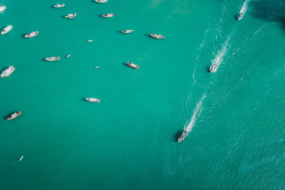 Detail Aerial View Of Boats Number 5