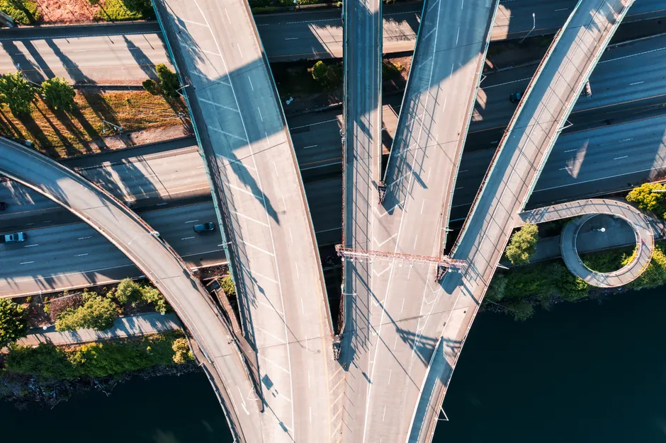 Detail Aerial View Of Highway Number 2