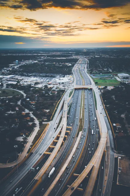 Detail Aerial View Of Highway Number 12