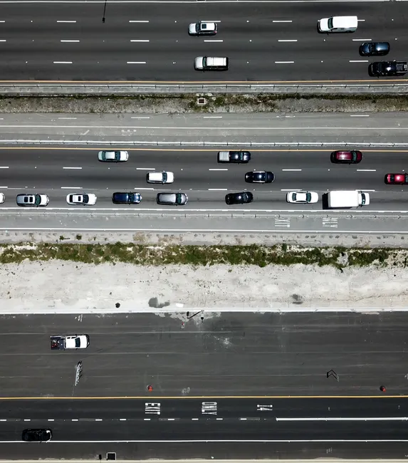 Detail Aerial View Of Highway Number 14