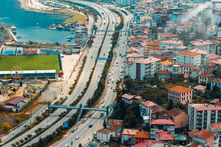 Detail Aerial View Of Highway Number 16
