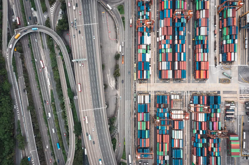 Detail Aerial View Of Highway Number 17