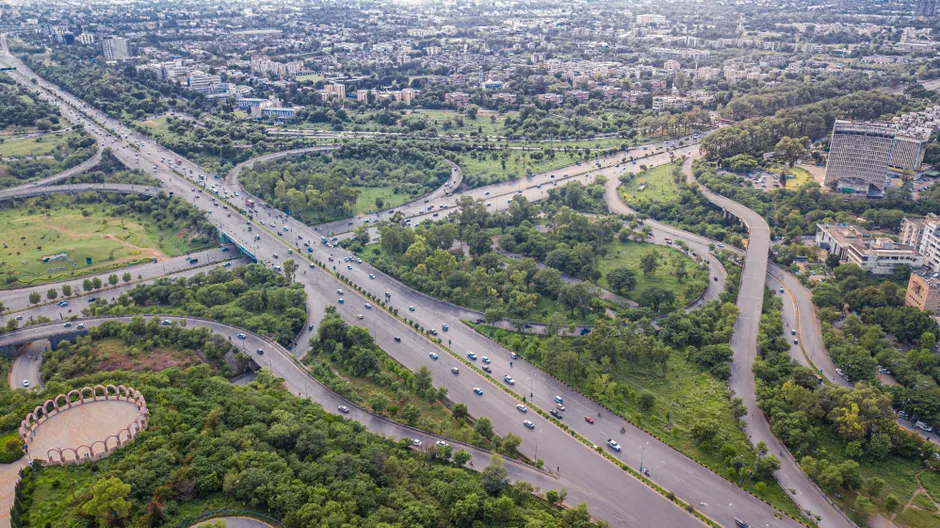 Detail Aerial View Of Highway Number 18