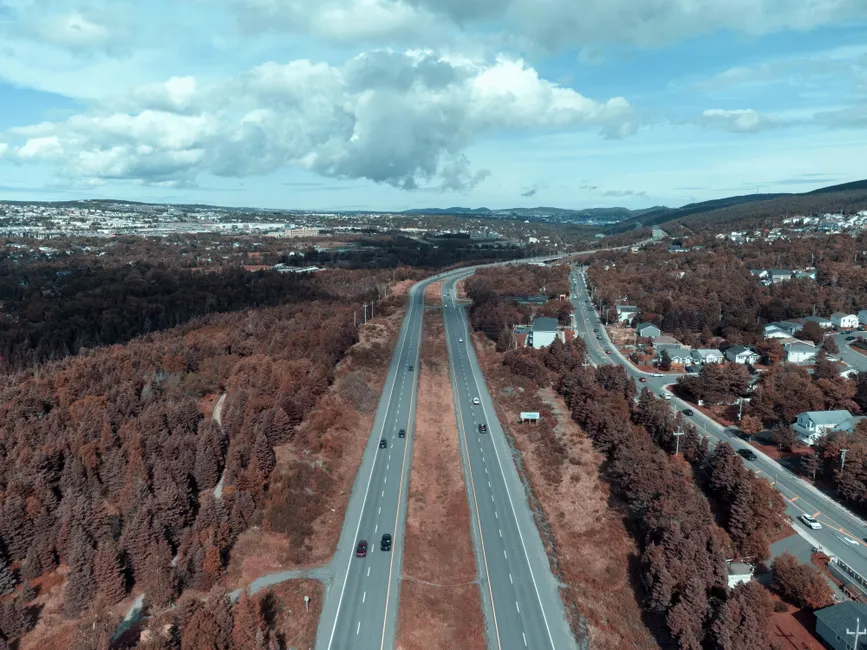 Detail Aerial View Of Highway Number 19