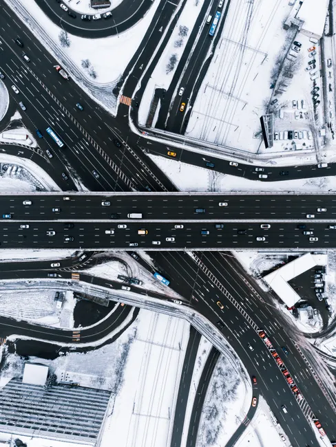 Detail Aerial View Of Highway Number 3