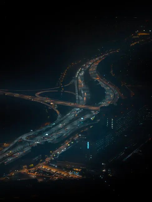 Detail Aerial View Of Highway Number 4