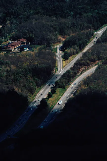 Detail Aerial View Of Highway Number 5