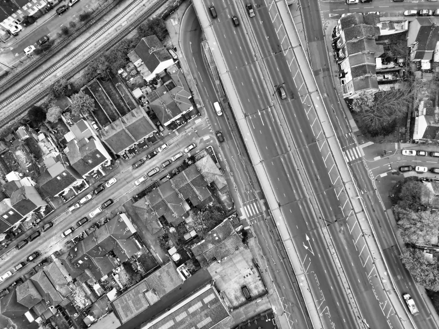 Detail Aerial View Of Highway Number 6