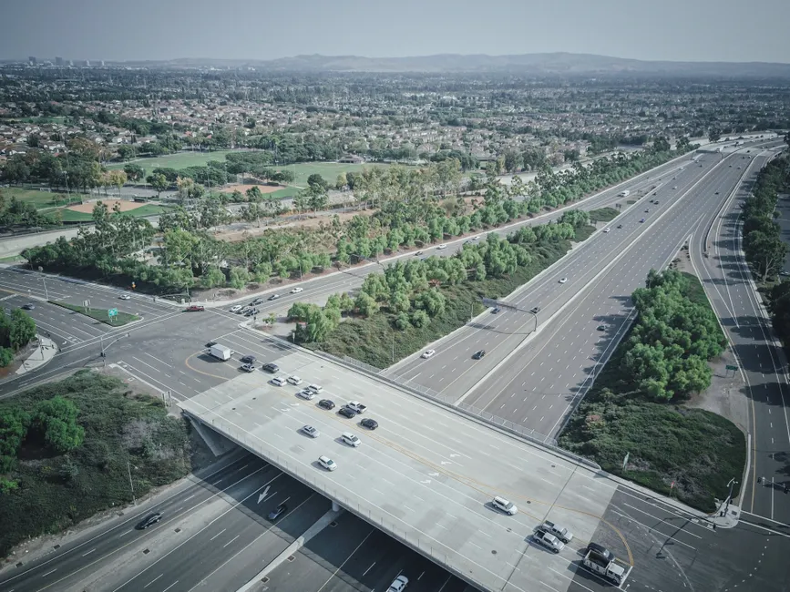 Detail Aerial View Of Highway Number 8