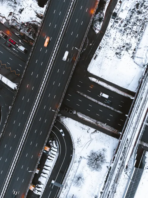 Detail Aerial View Of Highway Number 9