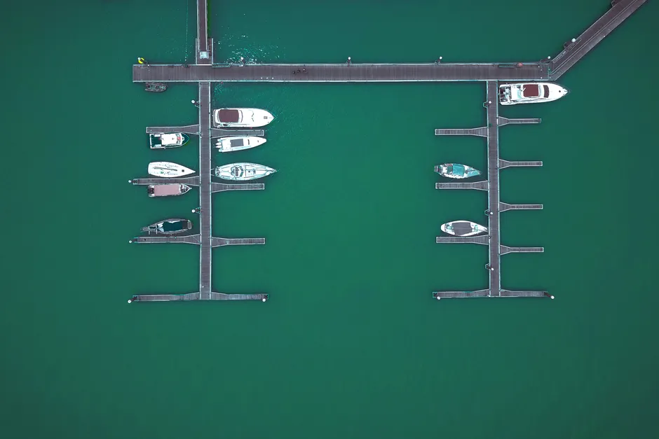 Detail Aerial View Of Marina Number 12
