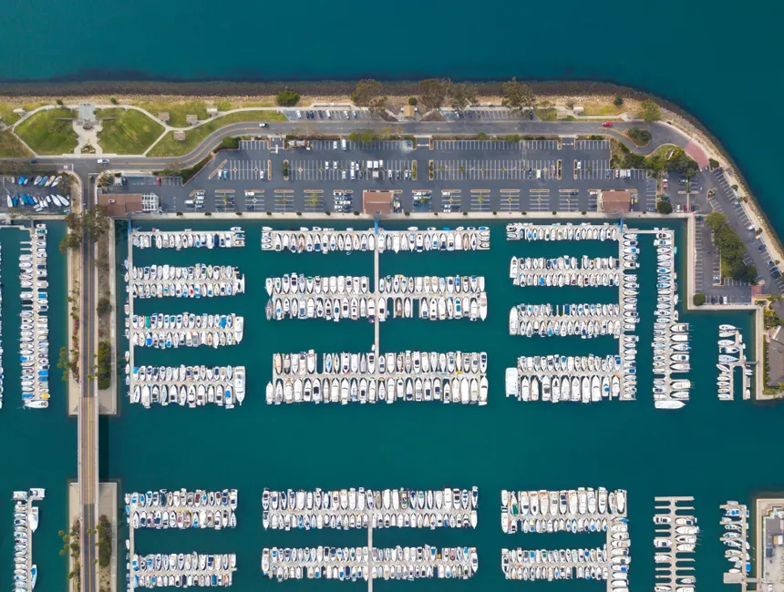 Detail Aerial View Of Marina Number 15