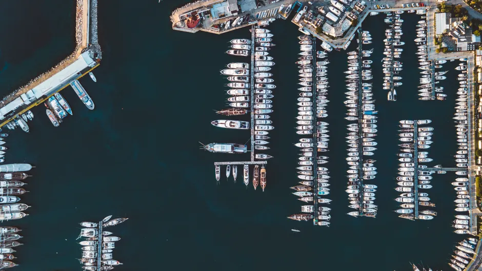 Detail Aerial View Of Marina Number 16